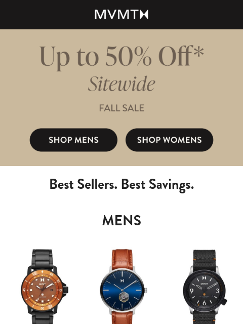 mvmt newsletter: Don’t miss out: These styles are selling fast.