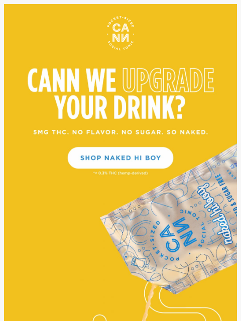 drinkcann newsletter: 5MG THC to add to whatever you want π