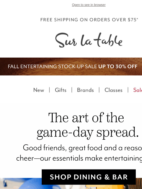 surlatable newsletter: The ultimate tailgate setup. π