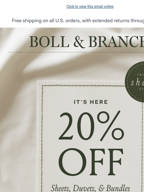 bollandbranch newsletter: Access granted: 20% off 