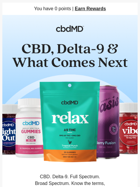 cbdmd newsletter: CBD vs. Delta-9: What's the Difference?