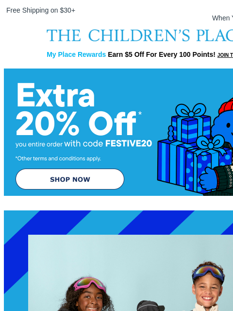 childrensplace newsletter: The Forecast: 55% OFF Outerwear 🧥🧤