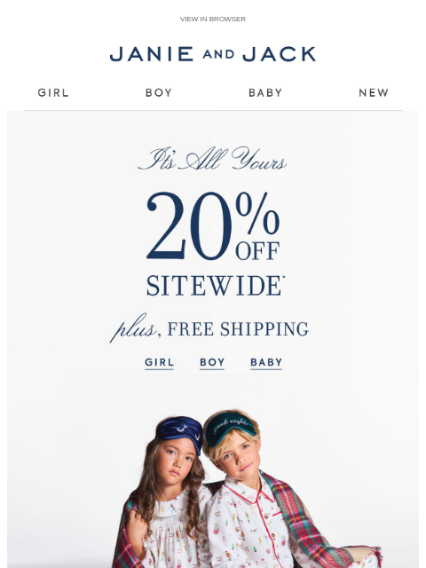 janieandjack newsletter: Holiday PJs for merry good dreams
