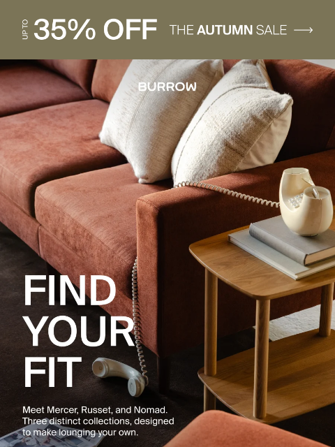 burrow newsletter: Three Ways to Lounge