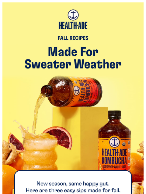 health-ade newsletter: Recipes that taste like fall