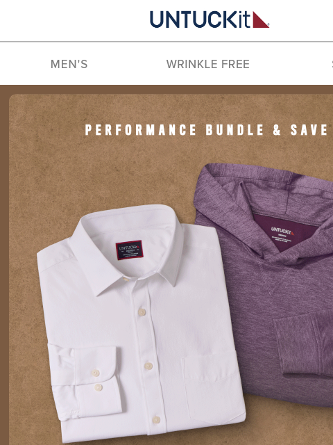 untuckit newsletter: Bundle & Save! $175 Performance Duo—Orig. $233!