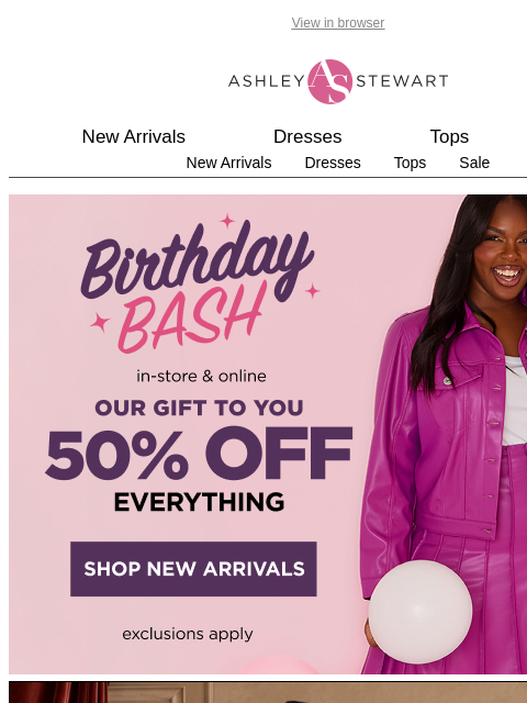 ashleystewart newsletter: New looks = A reason to make plans 🥂