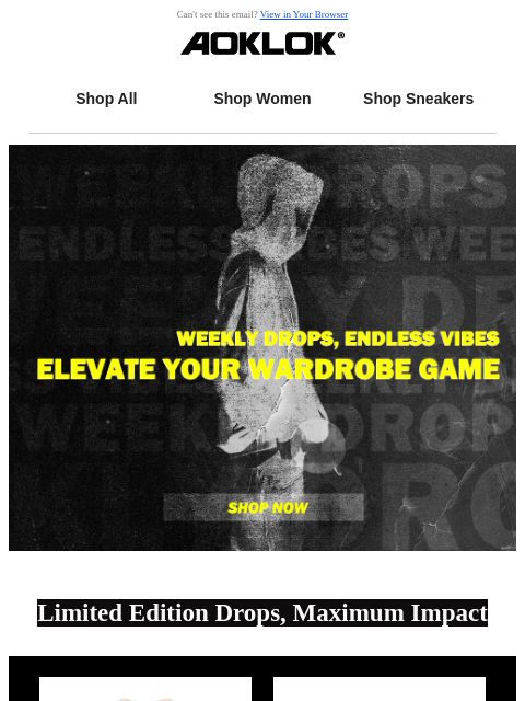 Can't see this email? View in Your Browser Shop All Shop Women Shop Sneakers Limited Edition Drops, Maximum Impact Image of OOC' Cute Run Away Bunny Fleece Sweater OOC' Cute Run Away Bunny