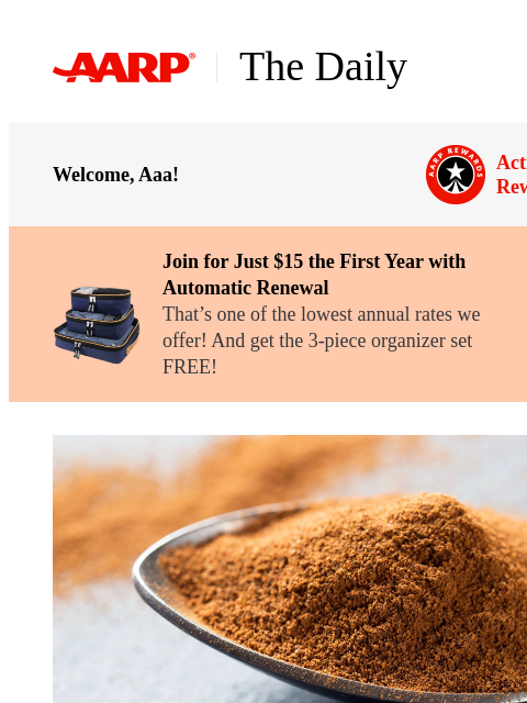 aarp newsletter: The Daily — FDA Expands Recall of Ground Cinnamon ...