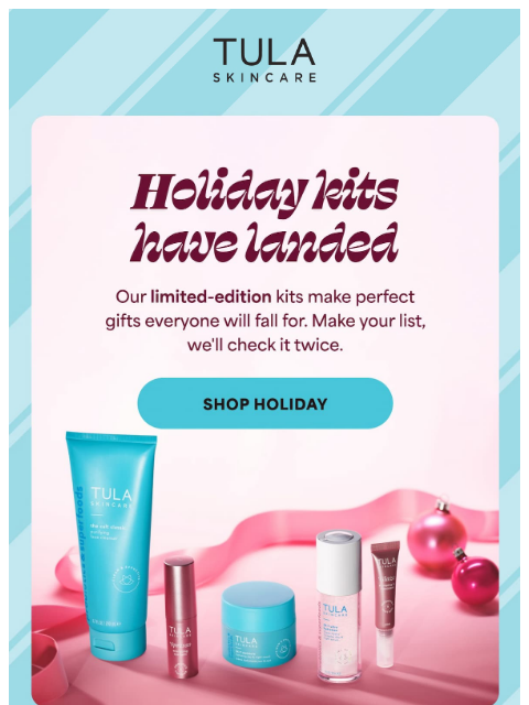 tula newsletter: The holiday shop is open ✨