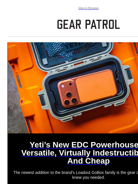 gearpatrol newsletter: Yeti's New EDC Powerhouse Is Versatile, Virtually ...