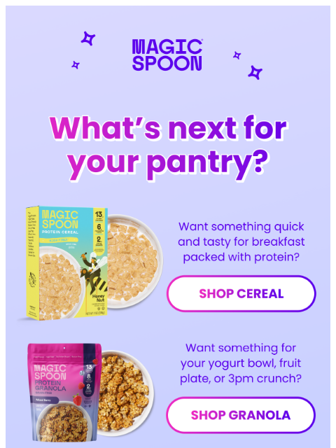 magicspoon newsletter: Your pantry calledβ¦ it wants more π