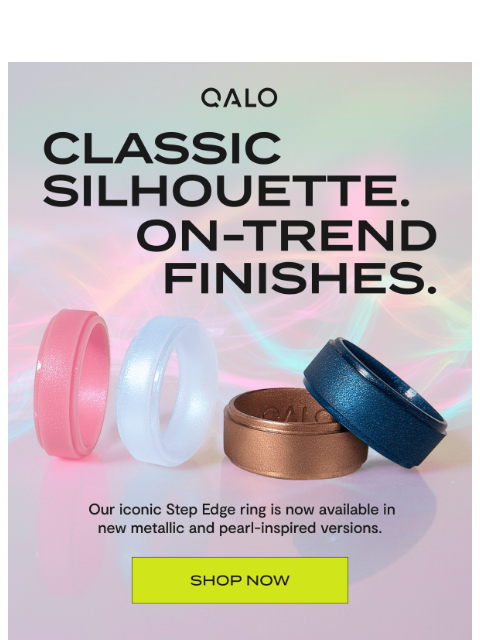 qalo newsletter: Just Dropped: New Step Edge Rings