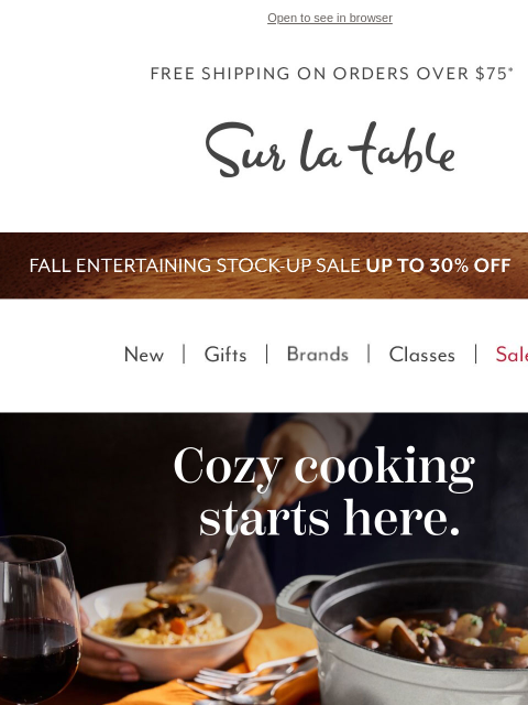 surlatable newsletter: This fall, cook in cast iron.