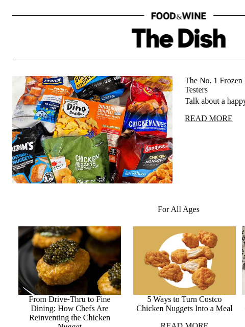 foodandwine newsletter: The No. 1 Frozen Nugget Shocked Our Taste Testers