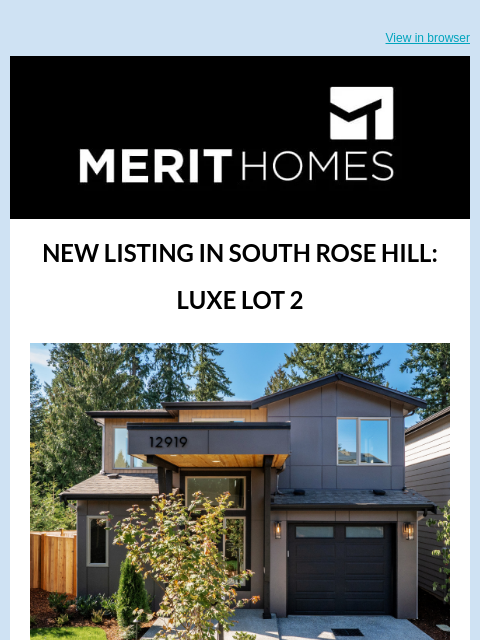 merithomesinc newsletter: NEW LISTING: Luxe Lot 2 in South Rose Hill!