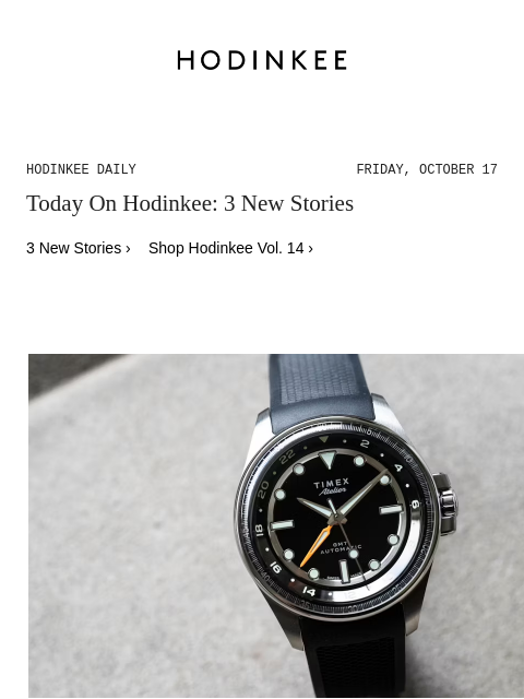 hodinkee newsletter: Hodinkee Daily | 10/17/2025