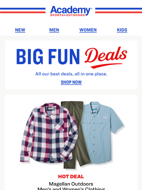 academy newsletter: BOGO 50% OFF Academy-Exclusive Styles