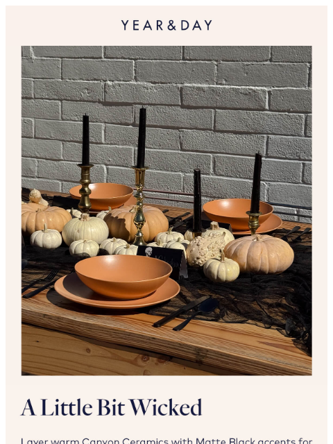 yearandday newsletter: A Halloween Table, the Year & Day Way