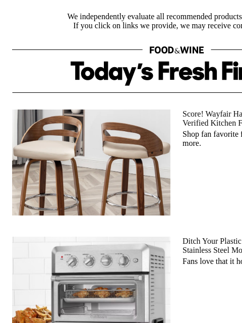 foodandwine newsletter: Deal Alert: This Stainless Steel Cuisinart Air Fry...