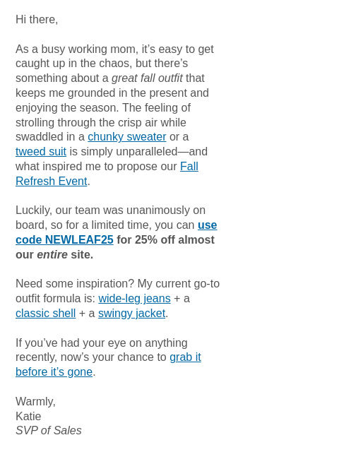 mmlafleur newsletter: STARTS NOW: The Fall Refresh Event 🍂