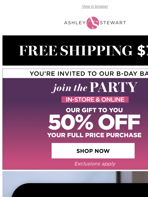 ashleystewart newsletter: Back in black π€ New going out tops just arrived!