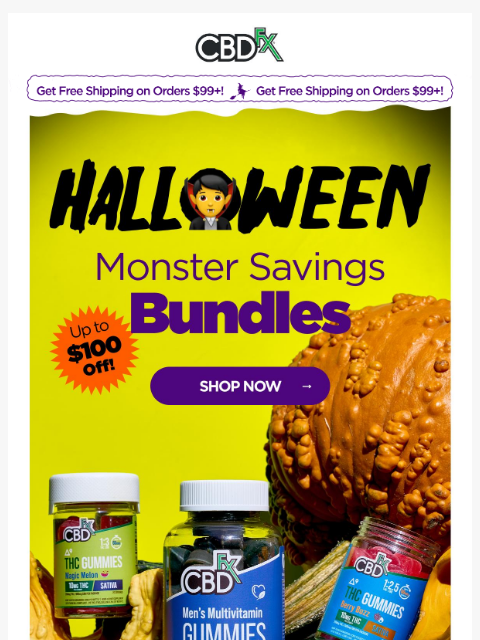cbdfx newsletter: We're dropping 3 new Halloween Bundles today! π§