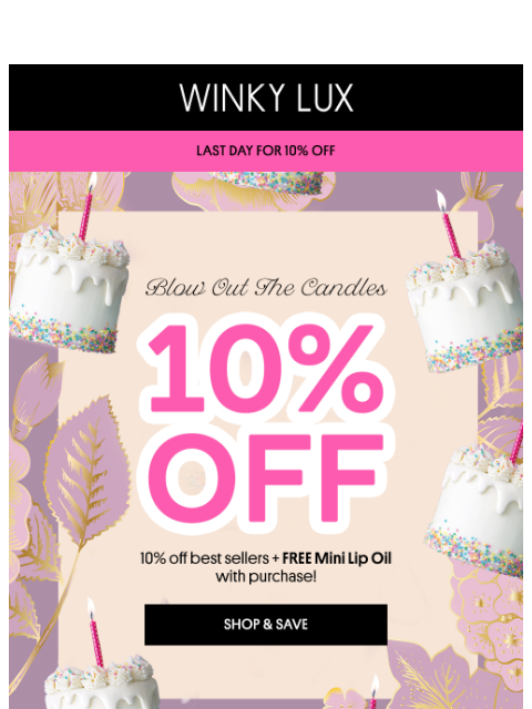 winkylux newsletter: Birthday Icons: 10% Off Best-Sellers ✨