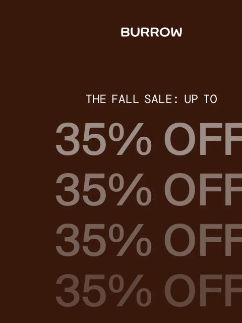 burrow newsletter: Weekend Plans? How About Sitewide Savings