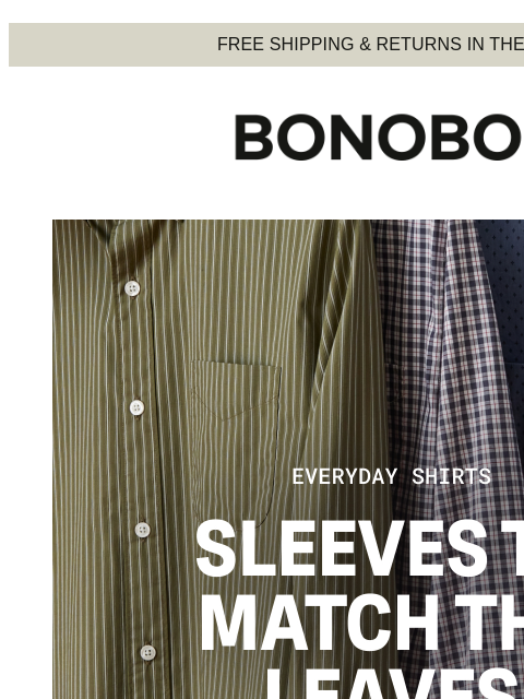 bonobos newsletter: Colorful Shirts for Peeping All Fall