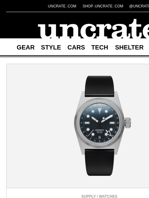uncrate newsletter: Unimatic U2-GMT Watch & more