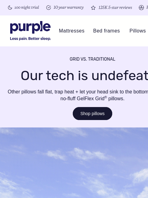 purple newsletter: PILLOW FIGHT! Grid vs. Traditional