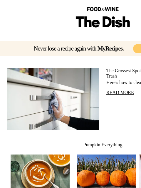 foodandwine newsletter: The Grossest Spot in Your Kitchen Isn't the Trash