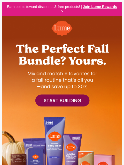 lumedeodorant newsletter: Unlock 30% off for Fall 🍂