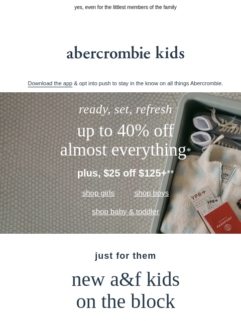 abercrombie newsletter: weekend plans call for a sale