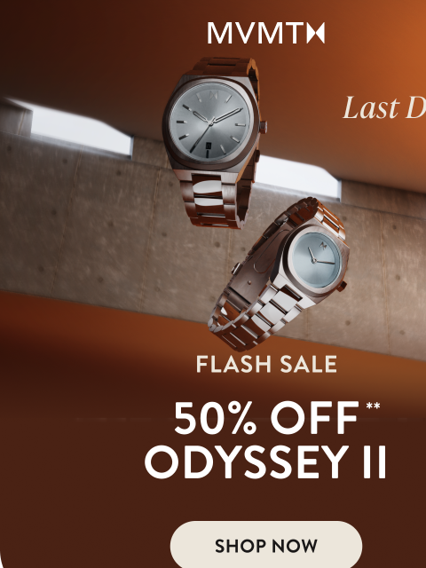 mvmt newsletter: Ending soon: 50% off the Odyssey II.