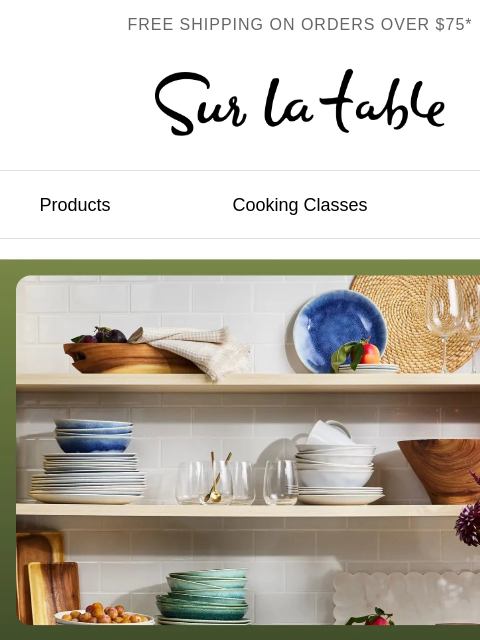 surlatable newsletter: Host with ease this season.