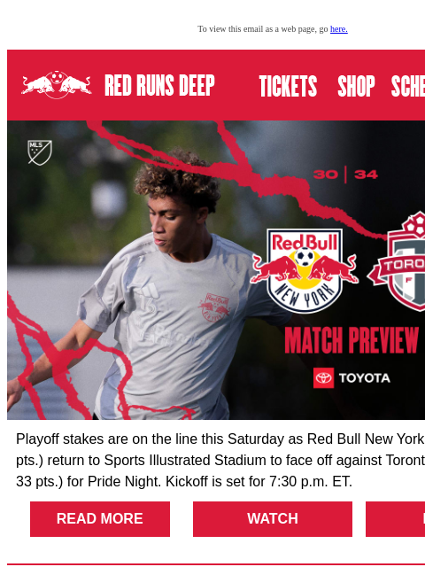 newyorkredbulls newsletter: Matchup Preview: RBNY vs Toronto FC 10/17