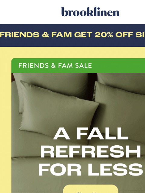 brooklinen newsletter: Redecorate in ONE CLICK