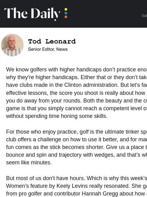 golfdigest newsletter: This advice for short practice sessions leaves no ...