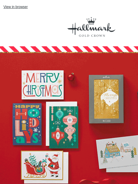 And shop Ornament Debut, too! View in browser Hallmark Gold Crown Rotating images of Hallmark holiday boxed cards, gift wrap and Tree Trimmers ornaments. BOGO header and date Stock up and save big on