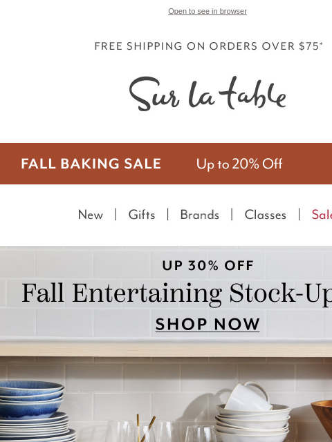 surlatable newsletter: Spice up your season with a dash of fall deals.