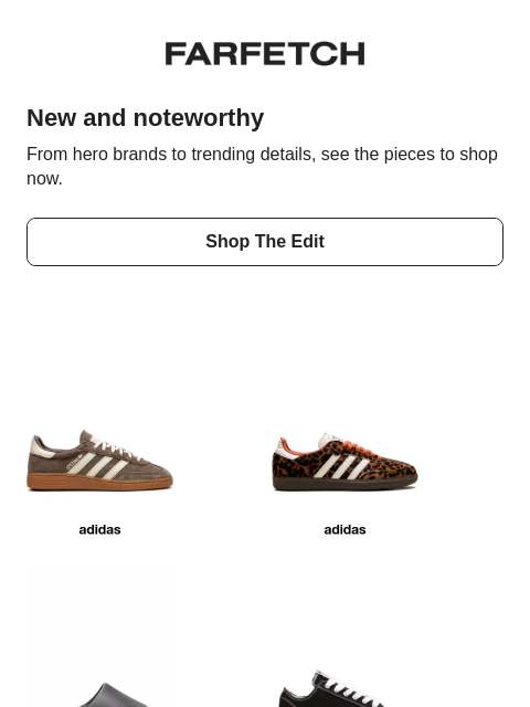 farfetch newsletter: The collections of the moment