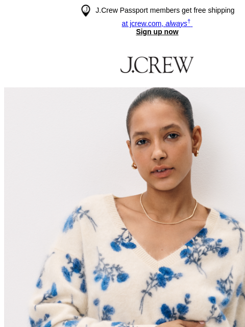 jcrew newsletter: There’s nothing like that new cashmere feeling...