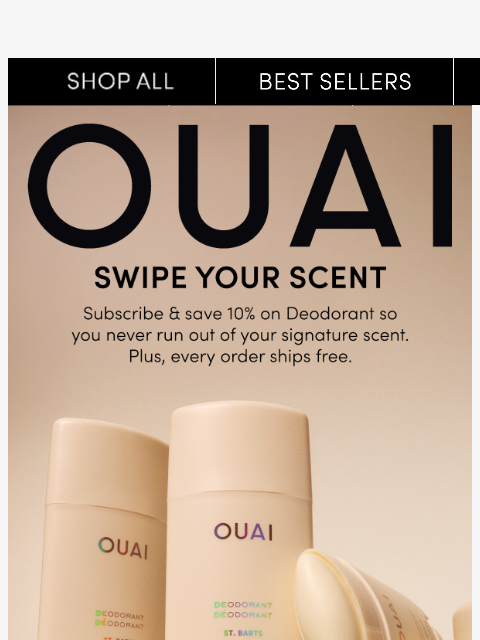 theouai newsletter: Subscribe & save 10% on Deodorant
