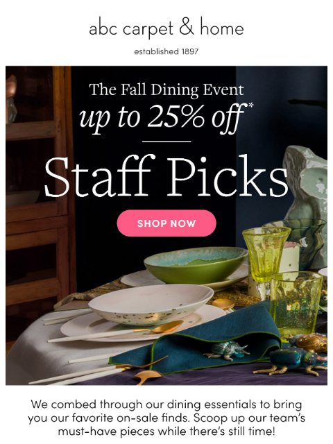 abchome newsletter: The BEST of Sale, Selected for You