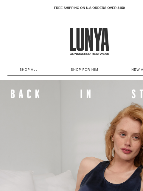 lunya newsletter: BACK BY POPULAR DEMAND