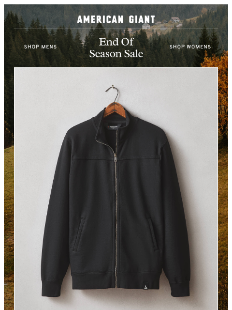 american-giant newsletter: Essentials in Black, Marked Down