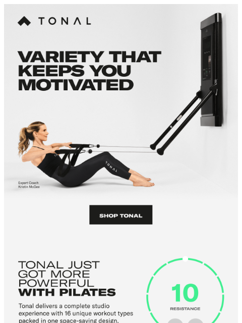 tonal newsletter: Get a full fitness studio in your home with Tonal