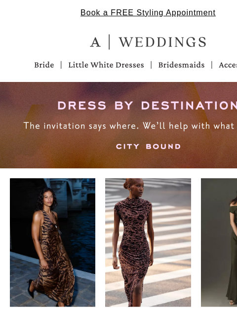 anthropologie newsletter: Wedding guest, going places